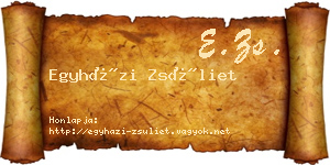 Egyházi Zsüliet névjegykártya